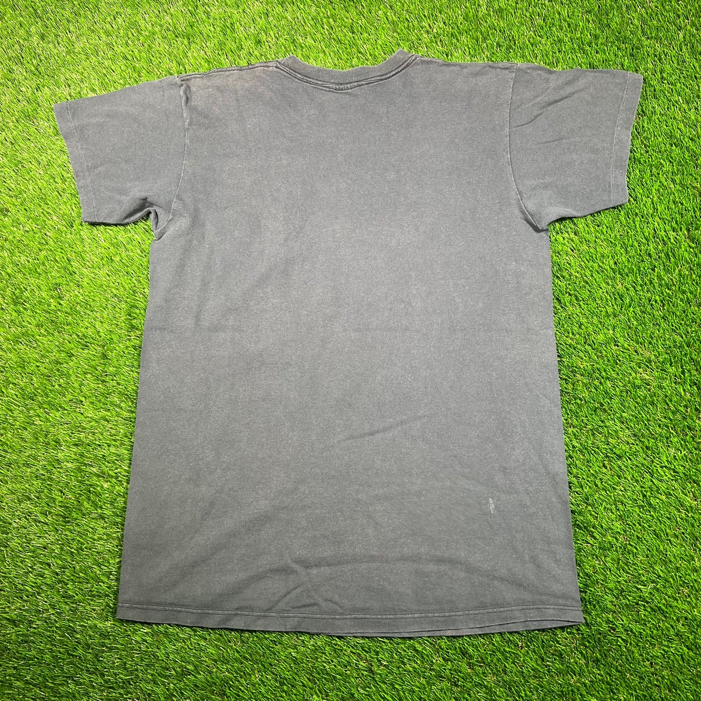 1990s Nike Jordan Chicago World Champs Dunking Washed Grey Tee Size Medium USED v18735