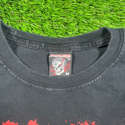 2011 Slipknot Pentagram Black Tee Size Medium USED v18314