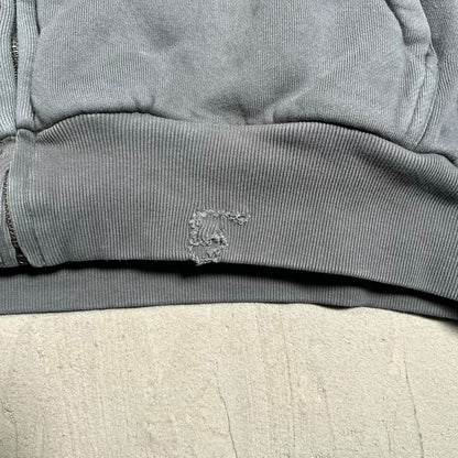 Yeezy Gap Double Layer Grey Full Zip Hoodie SIze Large USED x18401