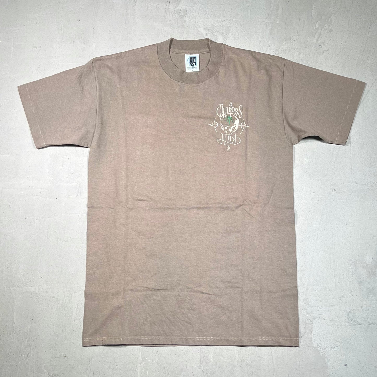 1990s Cypress Hill Embroidered Brown Tee Size Large USED x18111