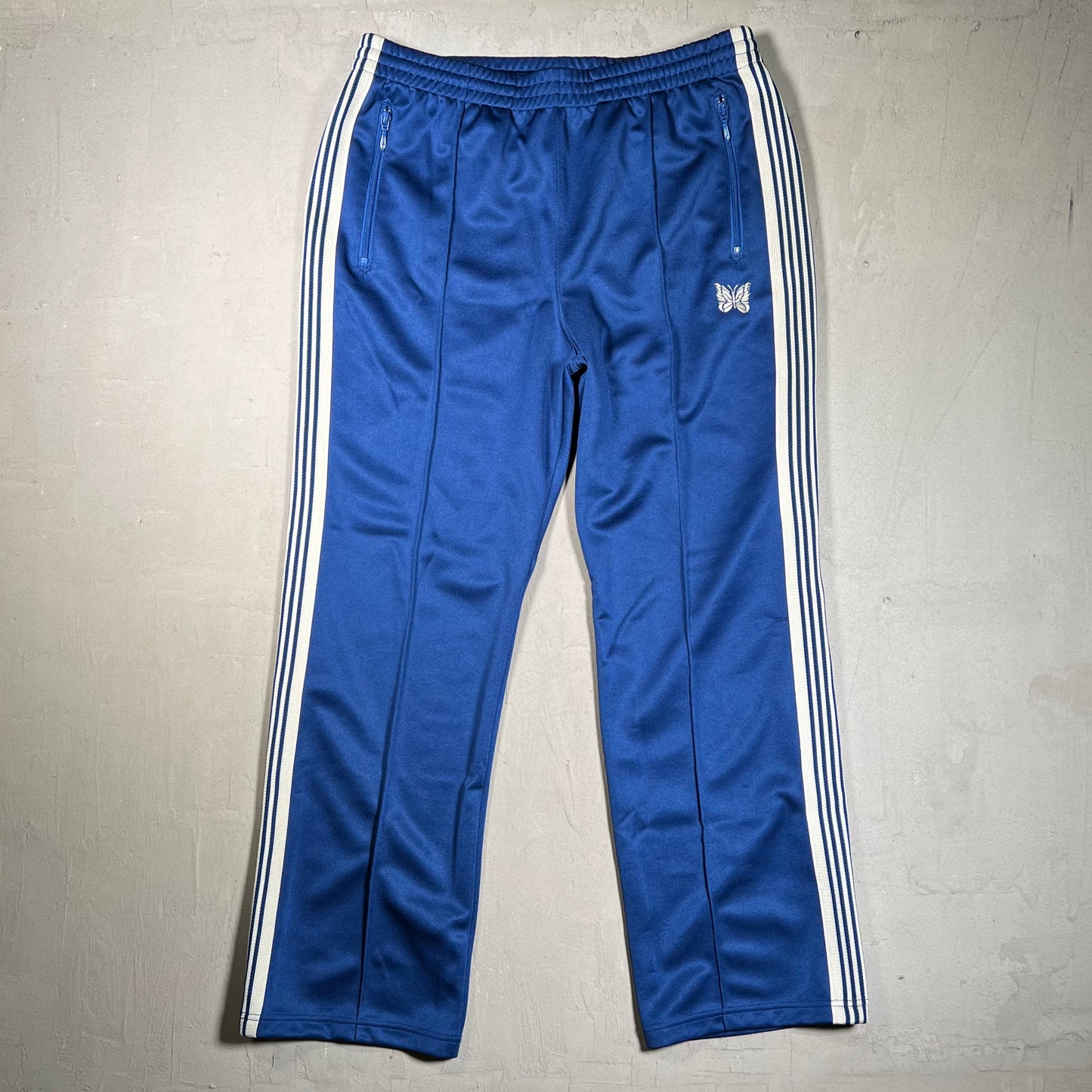 Needles Blue/White Track Pants Size Large USED x17608