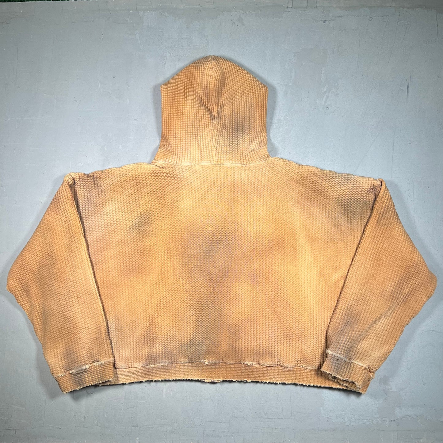 GV Gallery Raspberry Hills Waffle Dyed Heavy Thermal Zip Up Hoodie Size XL NEW x17134