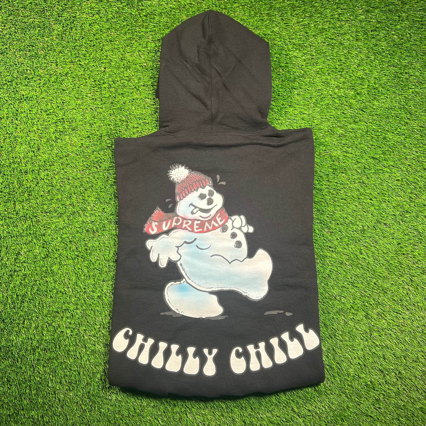 Supreme Snowman Black Hoodie (2023) Size Small NEW x16400