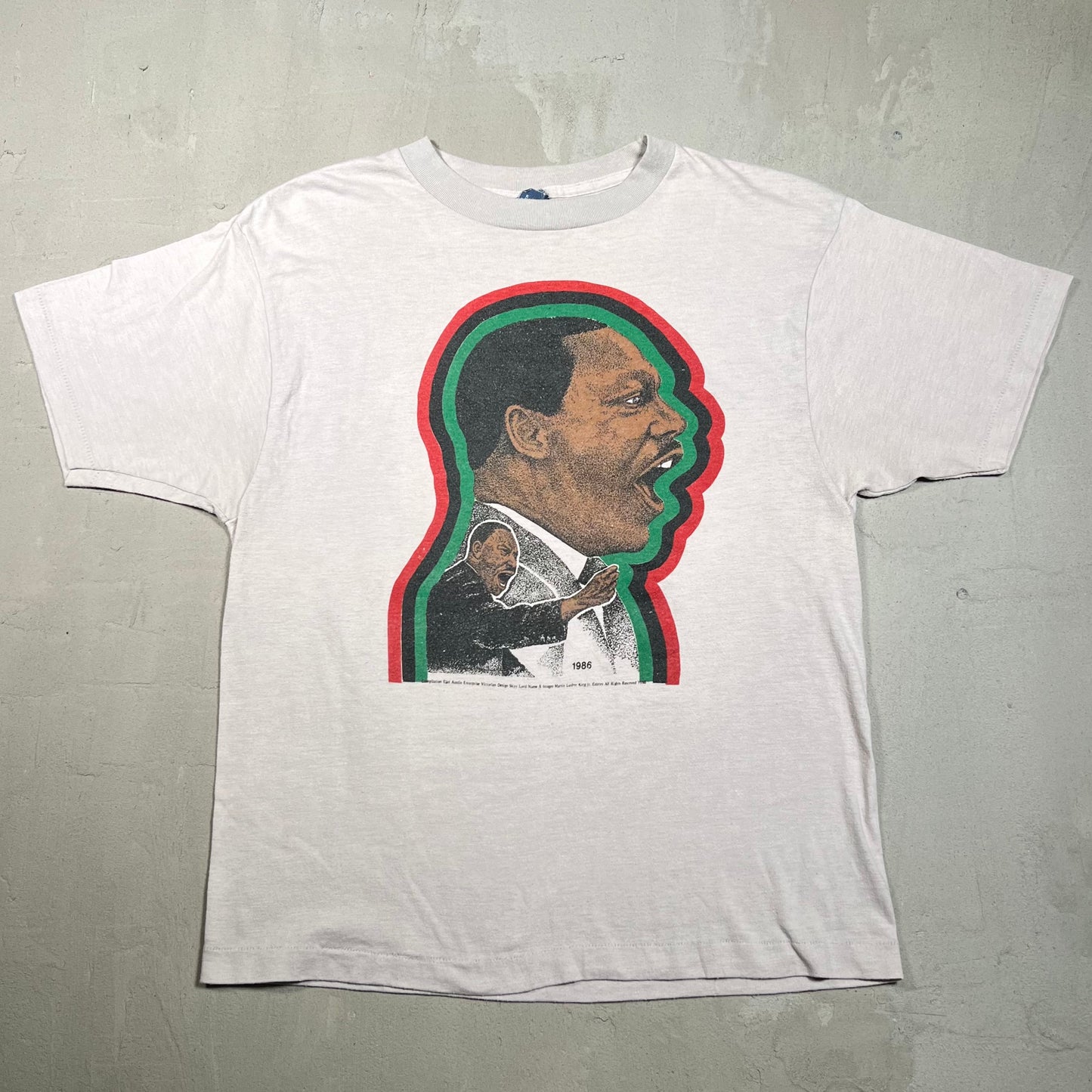 1986 Martin Luther King "Dream Speech" Art Tee Size Large USED v18958