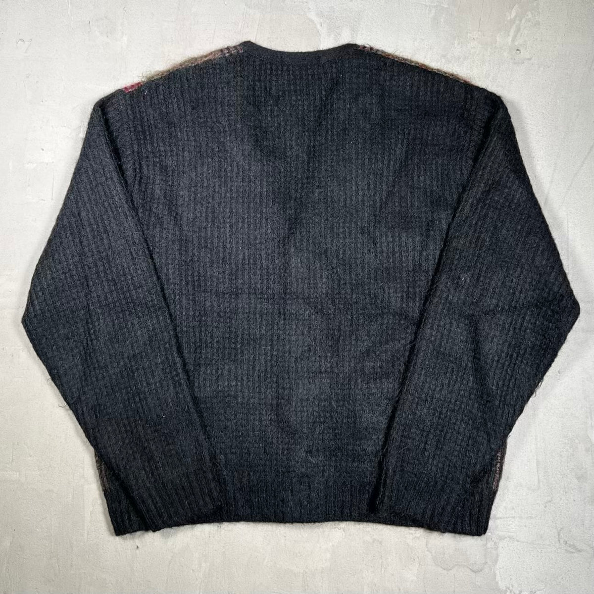 Supreme Brush Grid Cardigan Black (2022) Size Medium USED x18368