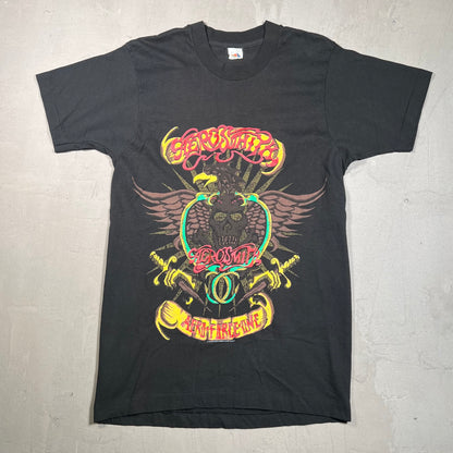 1993 Aerosmith Aero Force One Tour Black Tee Size Large USED v16633
