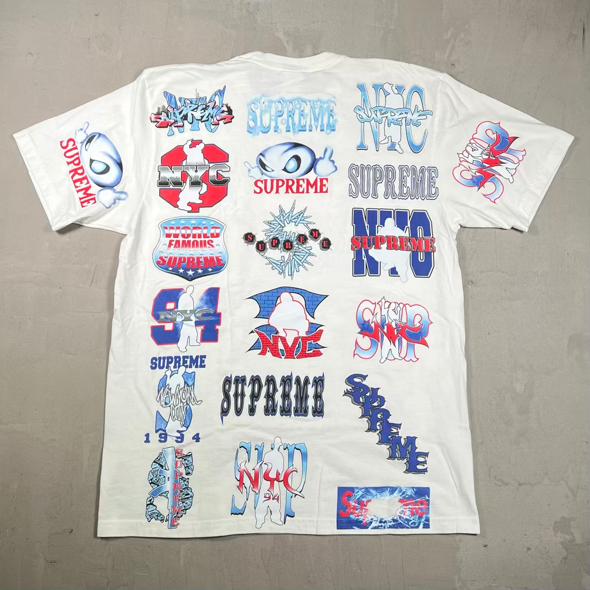 Supreme Flash White Tee (2026) Size Large USED x18690