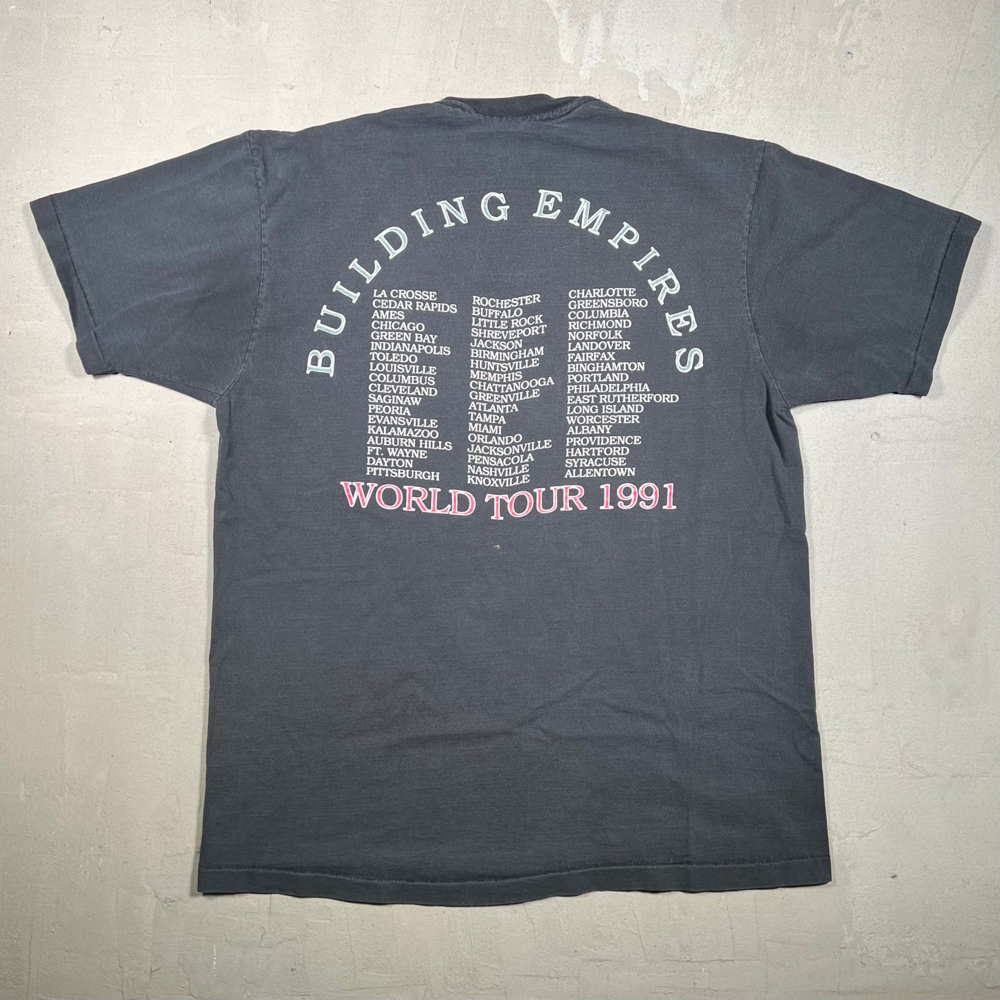 1991 Queensryche Empire Black Tee Size XL USED v19233