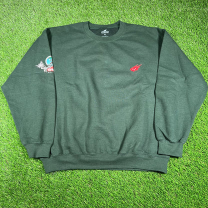 Travis Scott Cacti Green Crewneck Size Medium USED x14645
