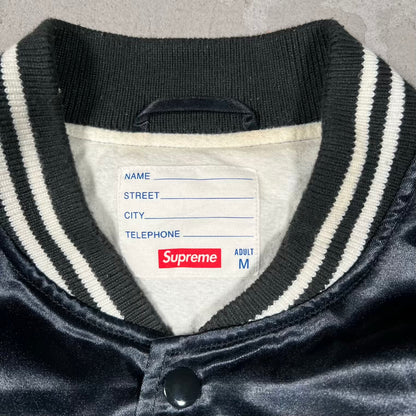 Supreme Satin Club Jacket Black (2015) Size Medium USED x18872