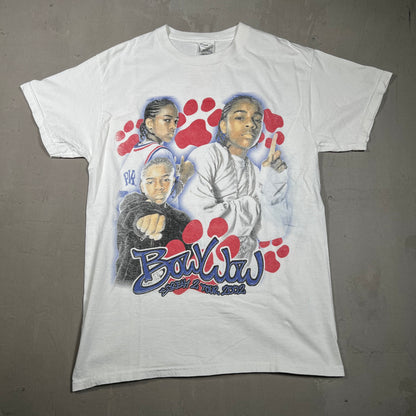 2002 Lil Bow Wow Scream 2 Tour Rap Style White Tee Size Medium USED v17939