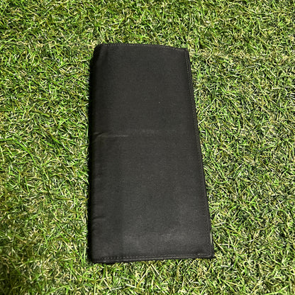 1990s Prada Saffiano Checkbook Black Wallet USED x14079