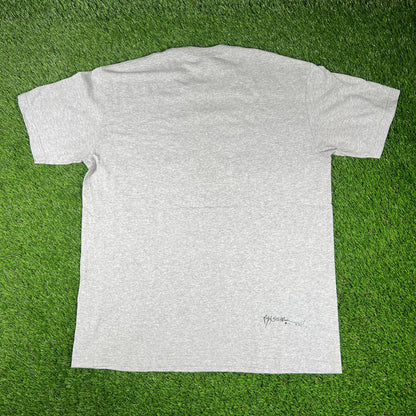 2022 Supreme Ralph Steadman Box Logo Grey Tee Size Medium USED x14559