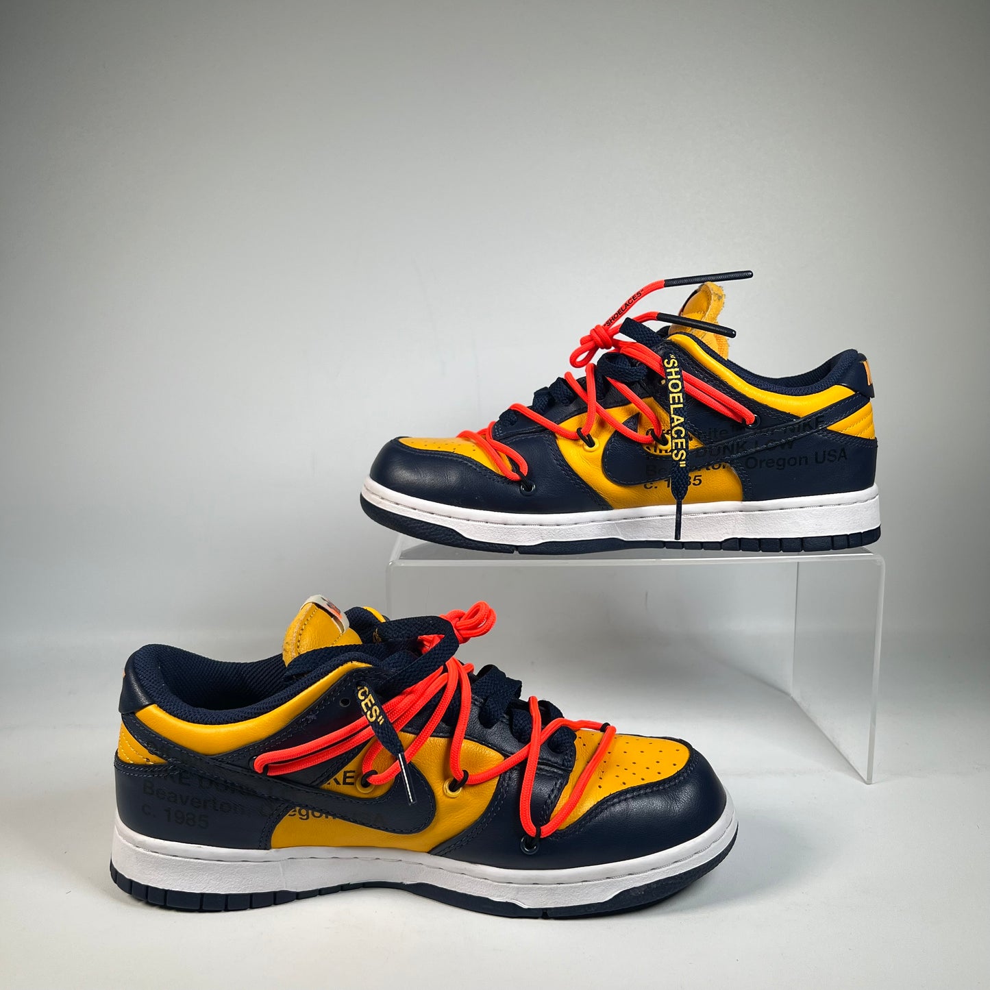 Nike Dunk Low Off White University Gold (2019) Size 7.5 USED s22071
