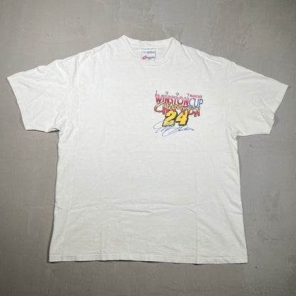 1997 Jeff Gordon Nascar Winston Cup Series White Tee Size XXL USED v17029
