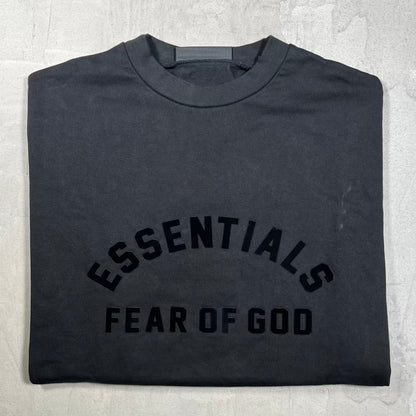 Essentials Fear of God FOG Black Monochromatic Tee Size Medium USED x18649