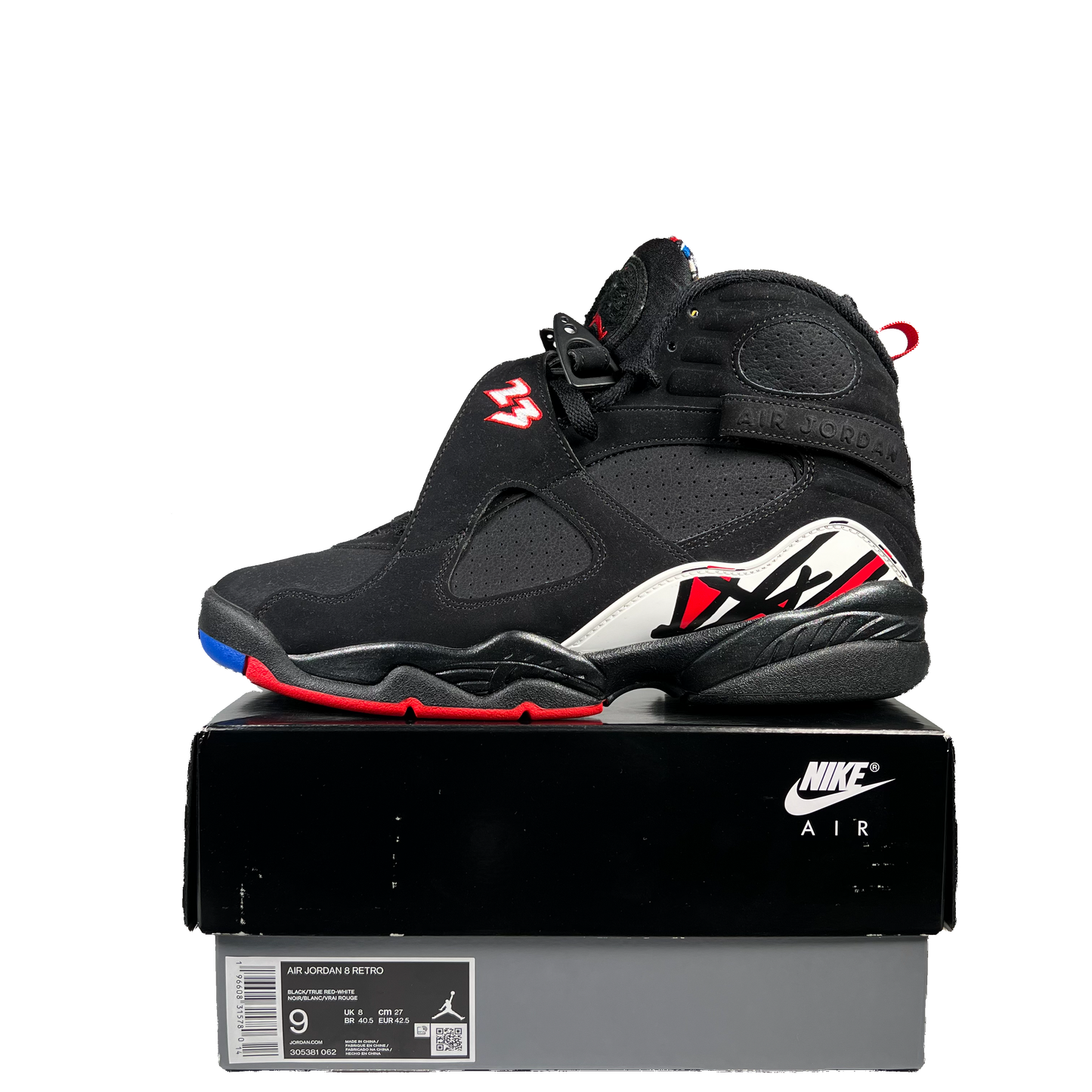 Jordan 8 Playoffs (2023) Size 9 USED s20679