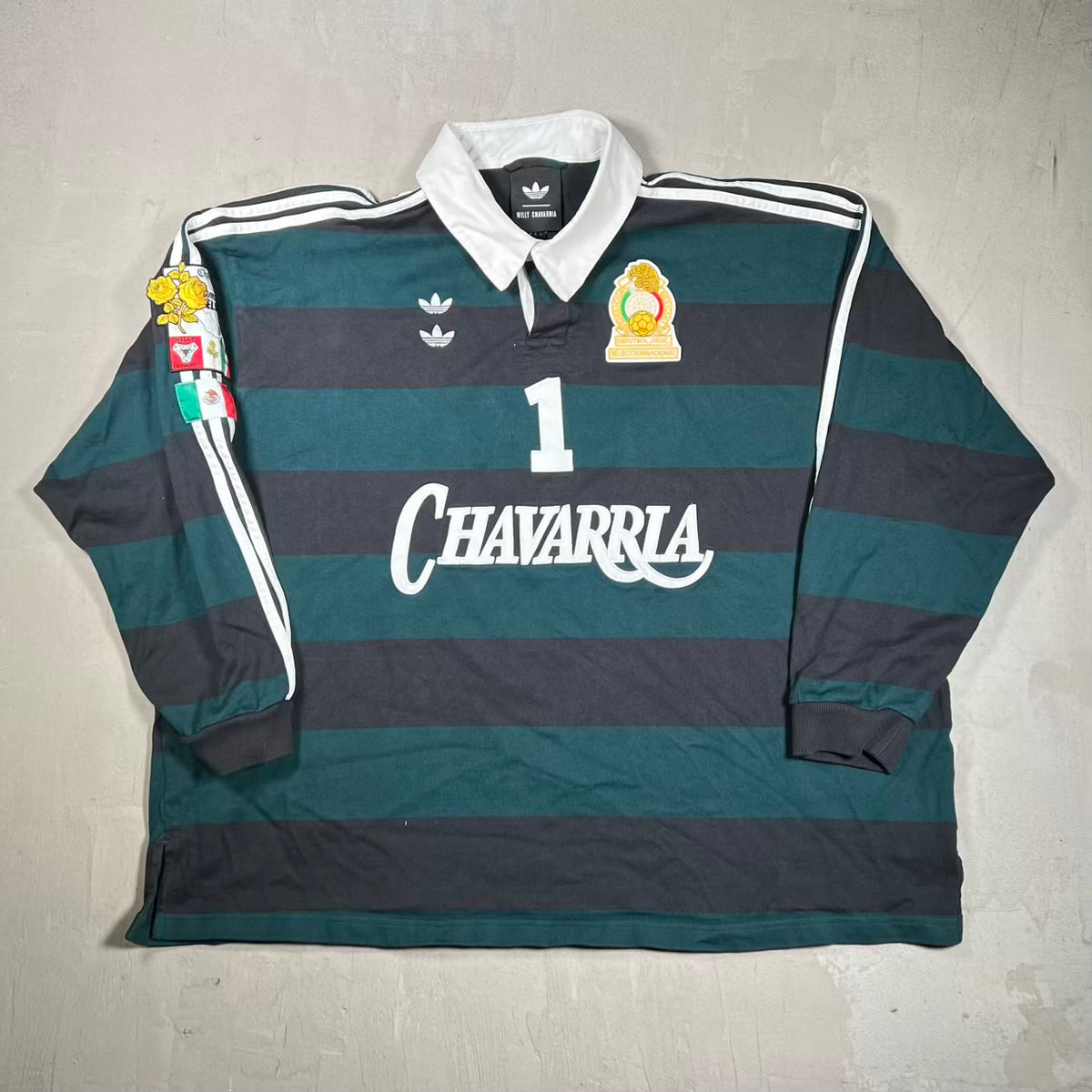 Adidas Willy Chavarria Mexico Longsleeve Rugby Size XL USED x18792