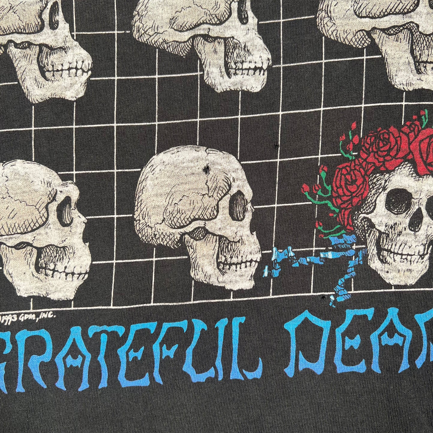1993 Grateful Dead Evolution of Deadhead Black Tee Size XL USED v5373
