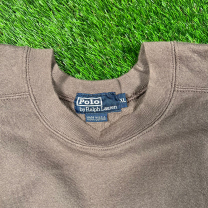 1990s Polo Ralph Lauren Grey Crewneck Size XL USED v18720