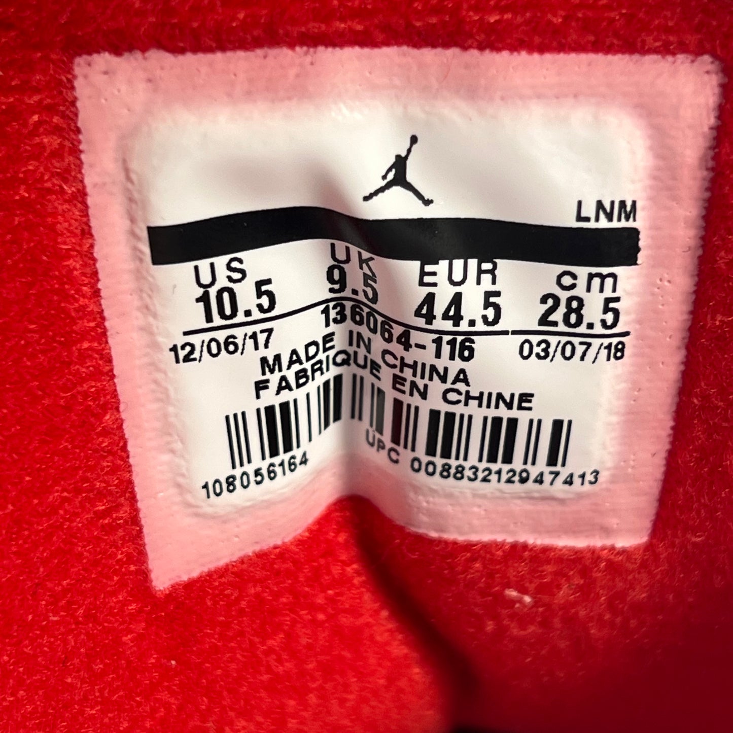 Jordan 3 Hall of Fame (2018) Size 10.5 USED s19146
