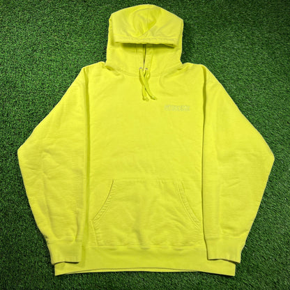 Supreme Smurfs Hooded Sweatshirt Acid Green (2020) Size Large USED x16515