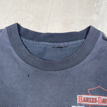 1992 Harley Davidson Salem County NJ Washed Black Pocket Tee Size Large USED v19120
