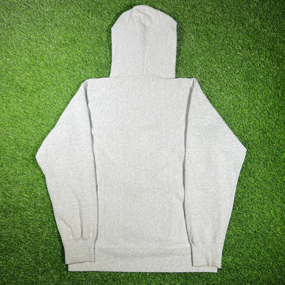 2016 Supreme Capone N Noreaga The War Report Grey Hoodie Size Large USED x15178