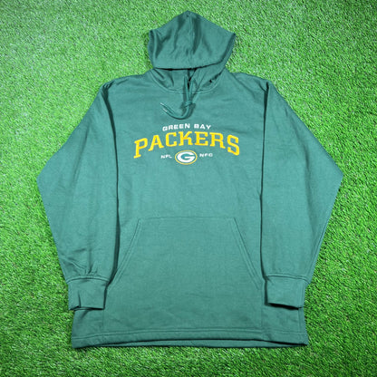 2010s Green Bay Packers NFL NFC Green Hoodie Size Medium USED v16984