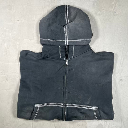 GV Gallery Raspberry Hills Black Skunk Zip Up Hoodie Size Small USED x18910