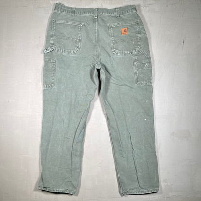Y2K Carhartt Workwear Green Pants Size 38x32 USED v19139