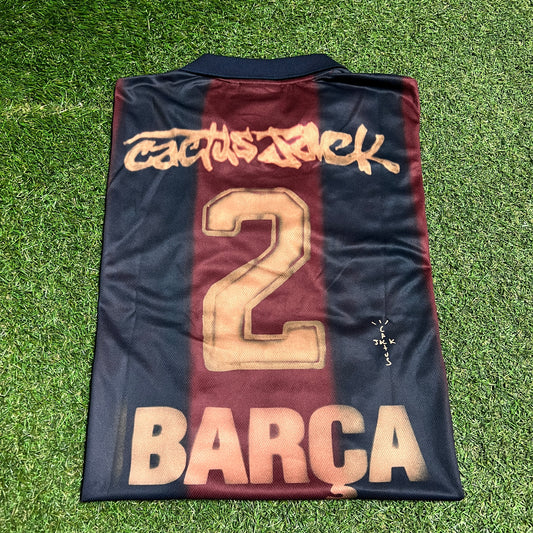 Travis Scott Nike FC Barcelona Skeleton Jersey Size Large USED x14255
