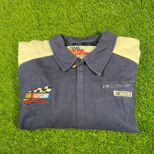 Y2K Nascar "Racing Champions" Blue Jacket SIze XL USED v17896