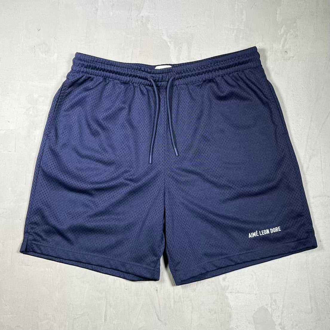 Aime Leon Dore Navy Blue Mesh Shorts Size XXL USED x18699