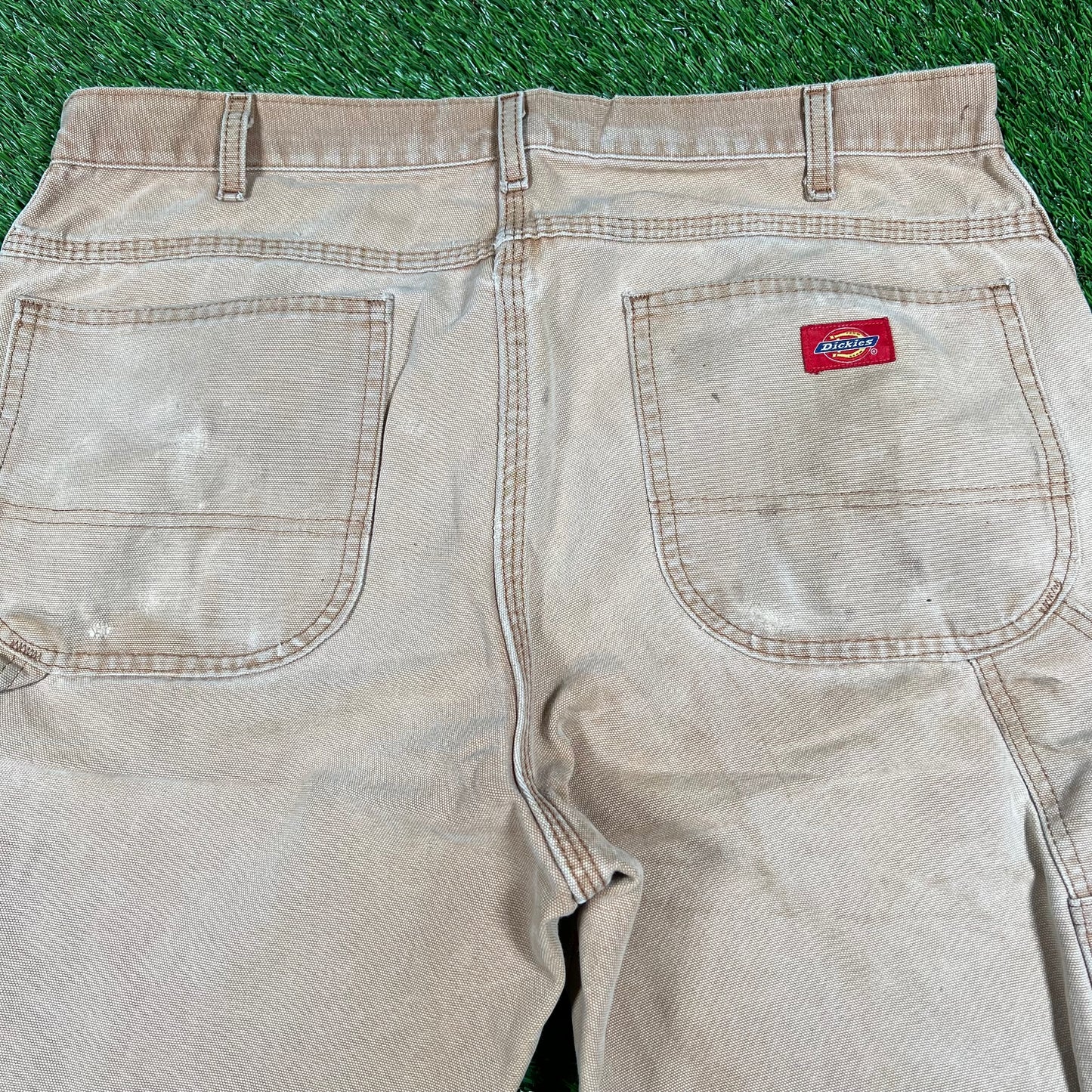 Y2K Dickies Tan Cargo Pants Size 36 USED v16801