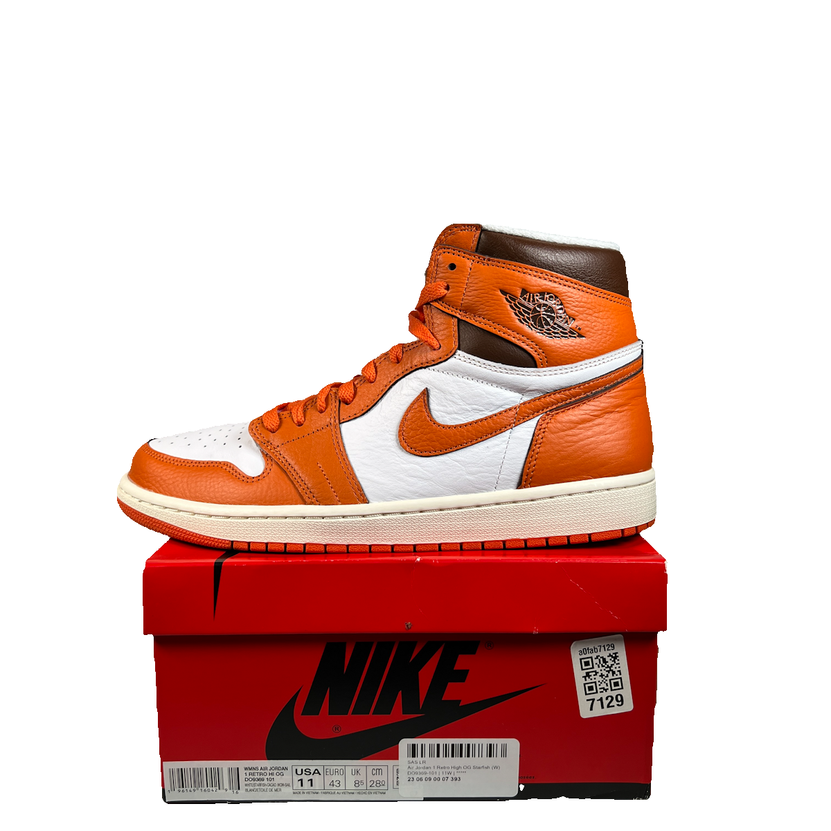 Jordan 1 High Starfish (2022) Size 9.5M/11W USED s22555