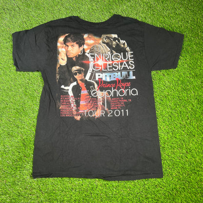 2011 Enrrique Iglesias Euphoria Tour Black Tee Size Medium USED v16558