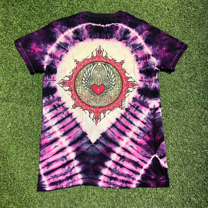 1986 Jimi Hendrix Mikio Kennedy Purple Tie Dye Tee Size Large USED v16050