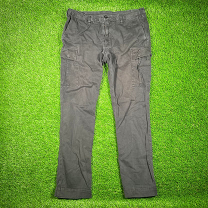 Y2K Polo Ralph Lauren Slim Fit Black Cargo Pants Size 34x32 USED v18711