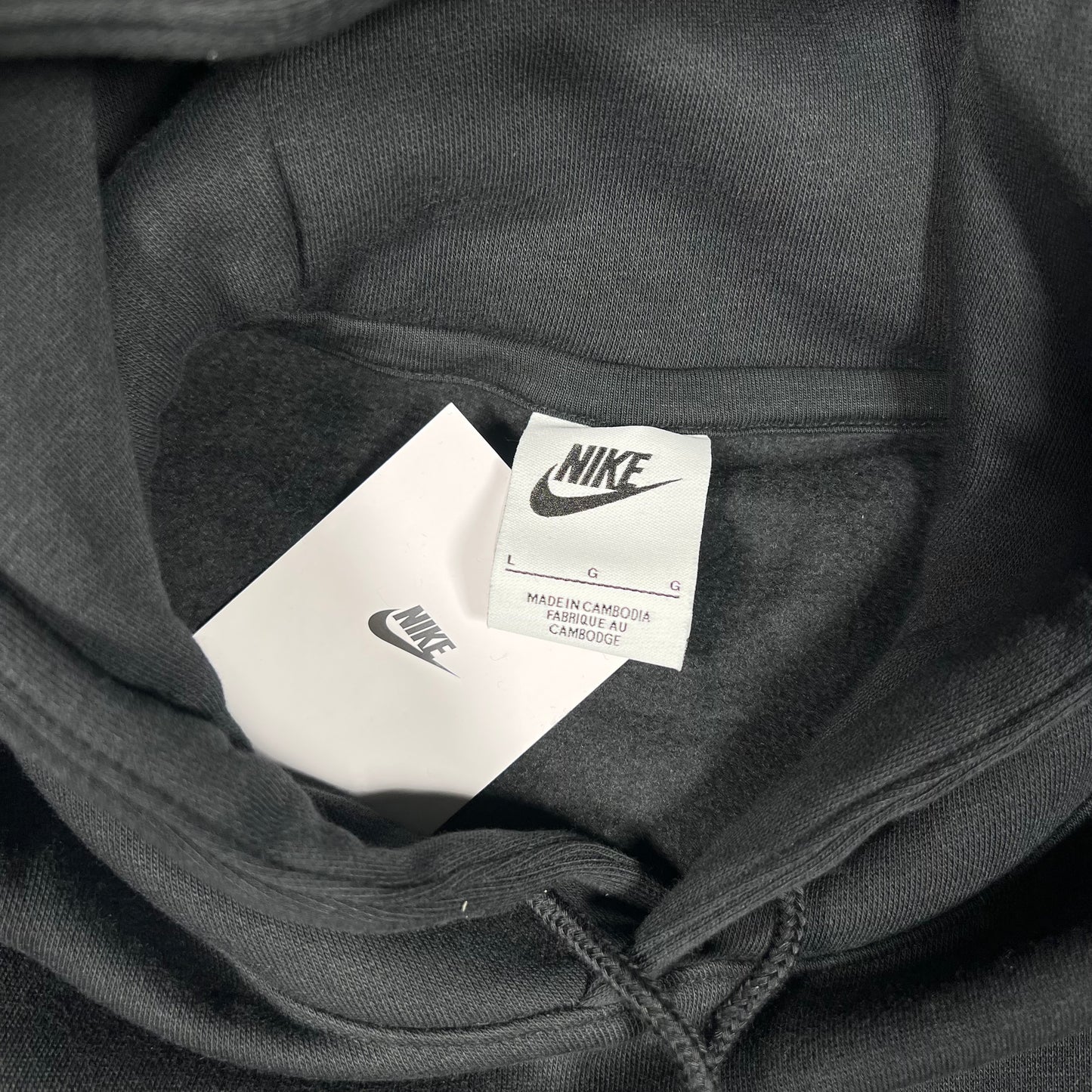 Nike "International Sportswear" Black Hoodie Size Large NEW v19065
