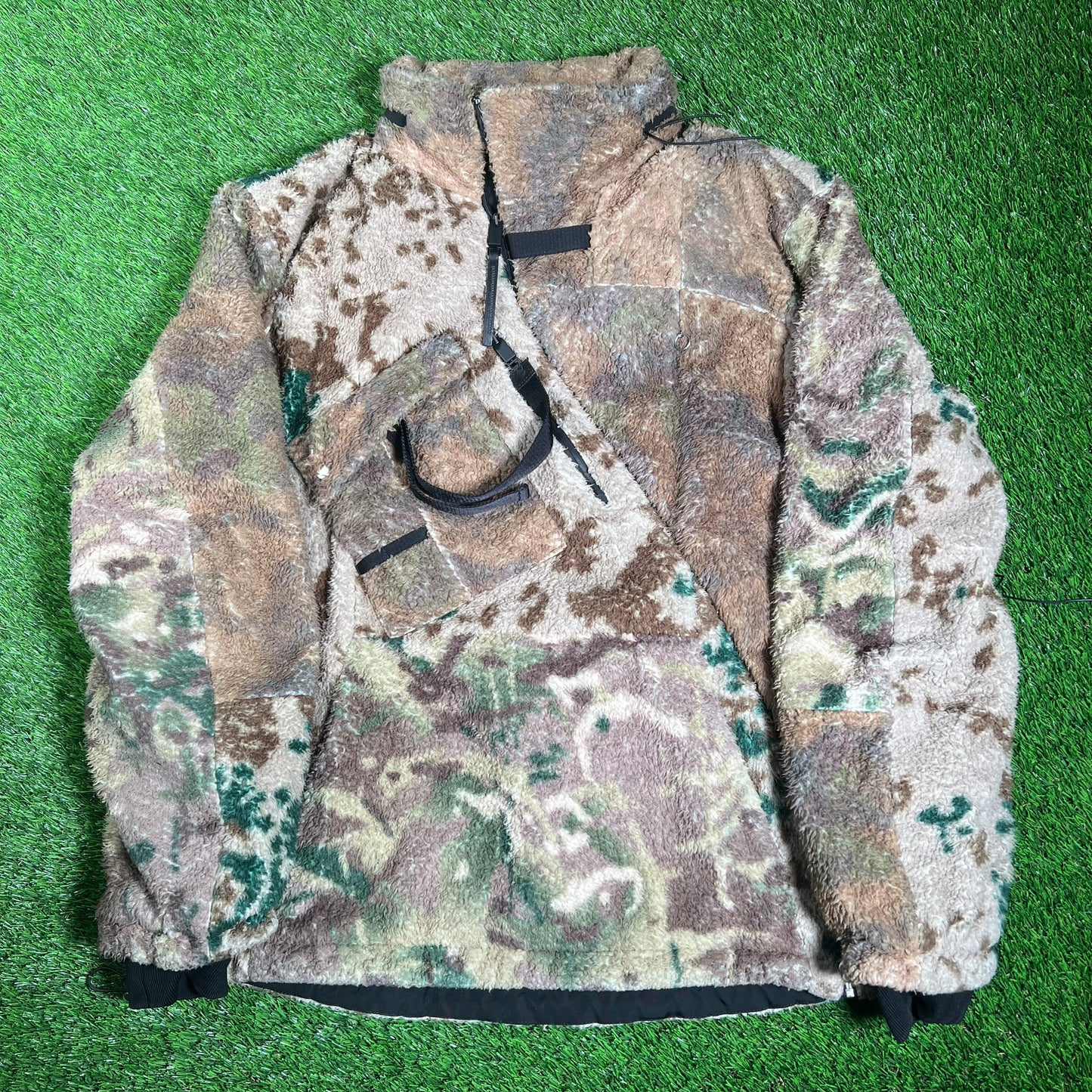 1017 Alyx 9SM Myles Camouflage Polar Zip Fleece Size Small USED x15665