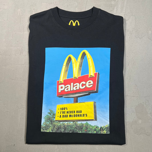 Palace Mcdonalds Black Arches Tee Size Large USED x15395