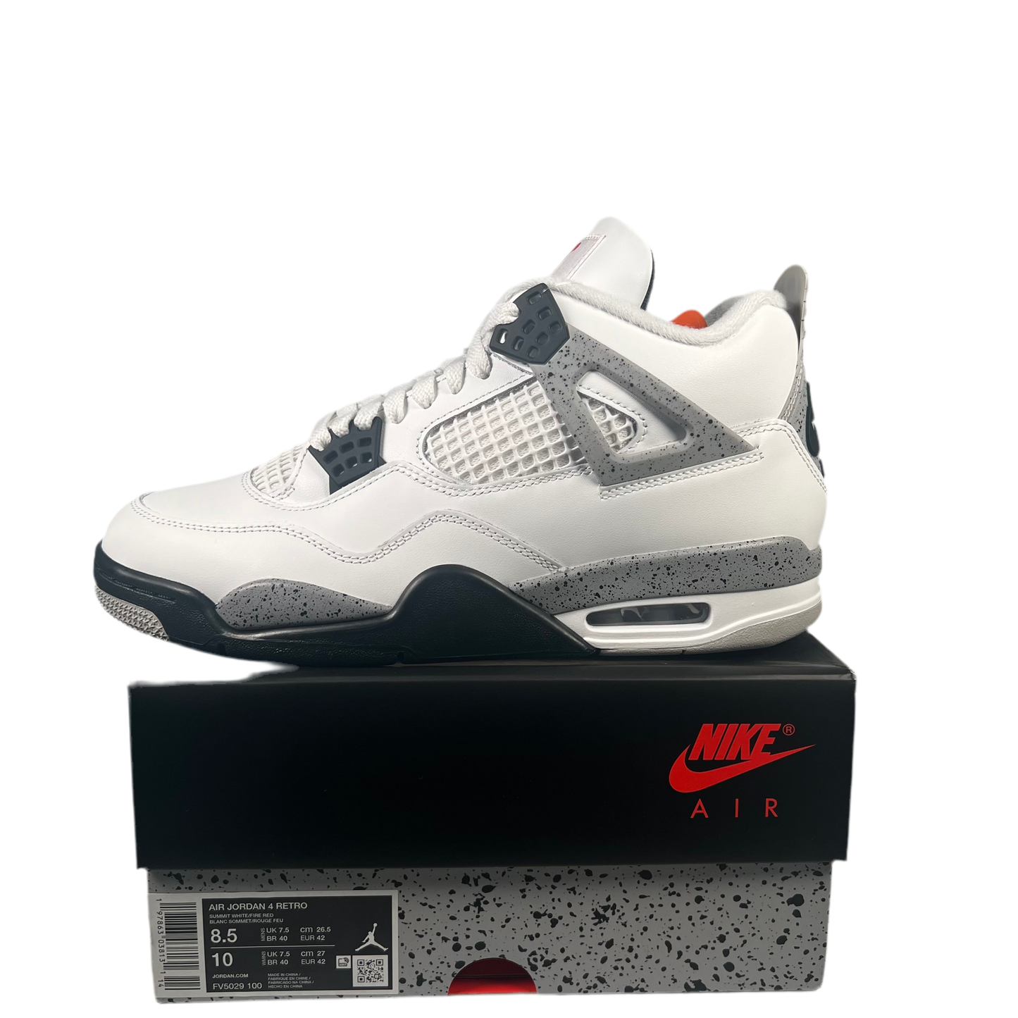 Jordan 4 White Cement (2025) Size 8.5 NEW s18518