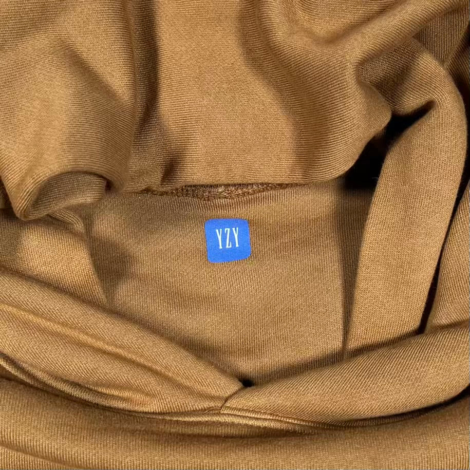 Yeezy Gap Brown Double Layer Hoodie Size Medium NEW x18893