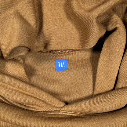 Yeezy Gap Brown Double Layer Hoodie Size Medium NEW x18893