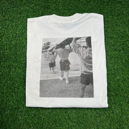 1990s Palph Lauren Chaps CRL White Pocket Tee Size XL USED v18383