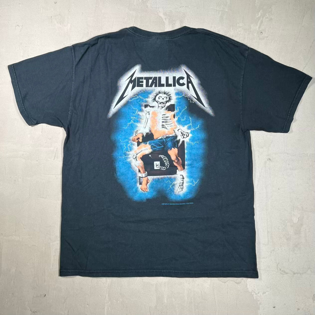 2007 Metallica Ride The Lightning Black Tee Size Large USED v20153