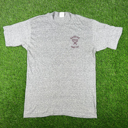 1980s Harvard Heather Grey Tee Size XL USED v16864