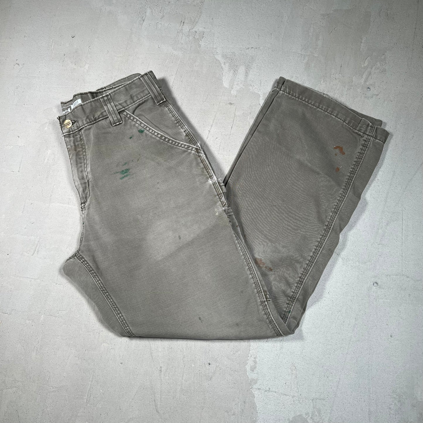 Y2K Carhartt Olive Painter Pants Size 32 USED v19542