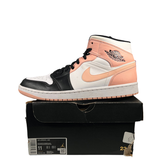 Jordan 1 Mid Arctic Orange Black Toe (2021) Size 11 USED s18633